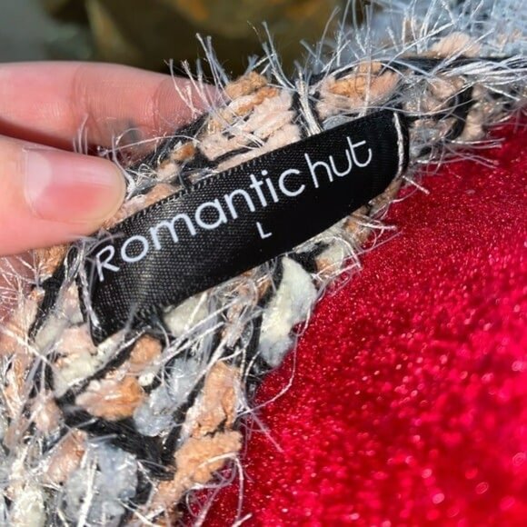 Colorful Romantichut Balloon Sleeved Sweater Crop(L) - Picture 4 of 4